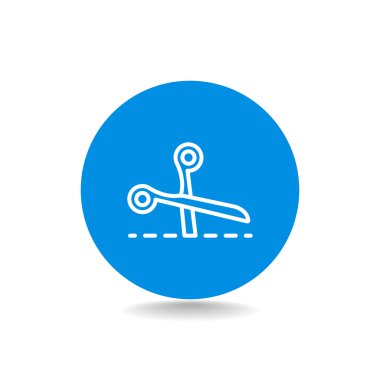 Makas kesim satırı simgesi