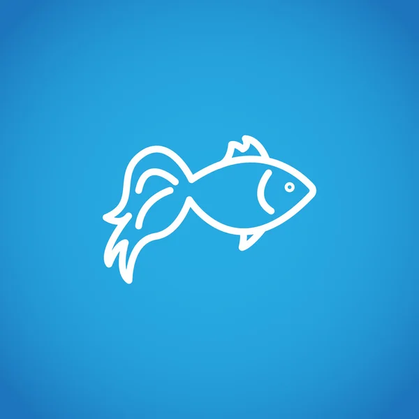 Aperçu icône de poisson — Image vectorielle