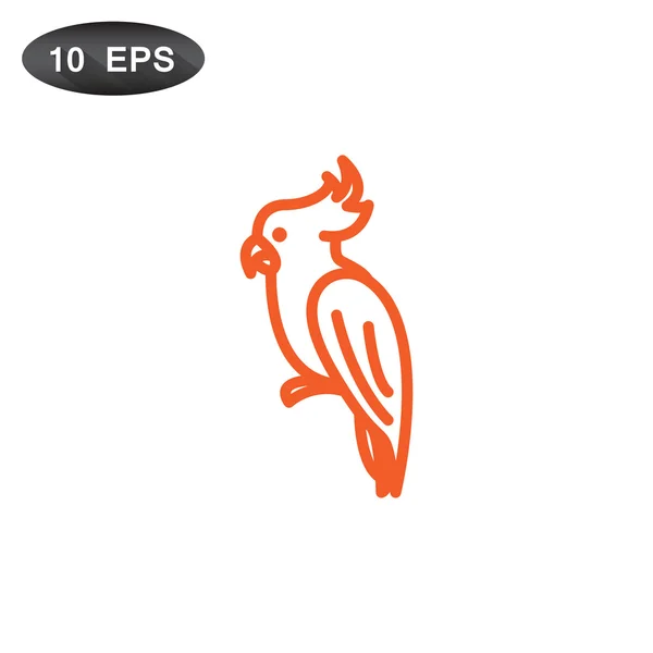 Икона попугая — стоковый вектор