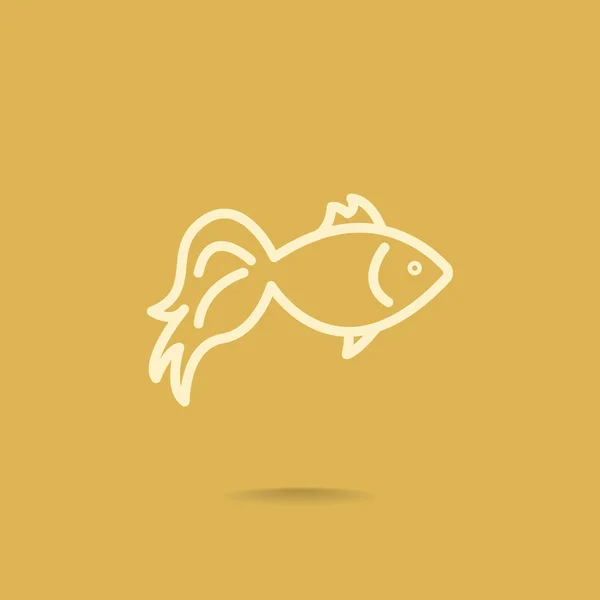 Umriss Fisch-Symbol — Stockvektor