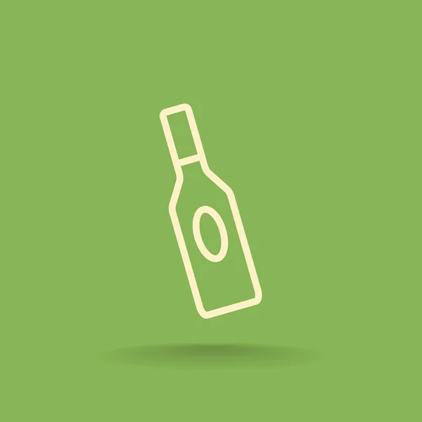 Glazen fles voor vloeibare pictogram — Stockvector