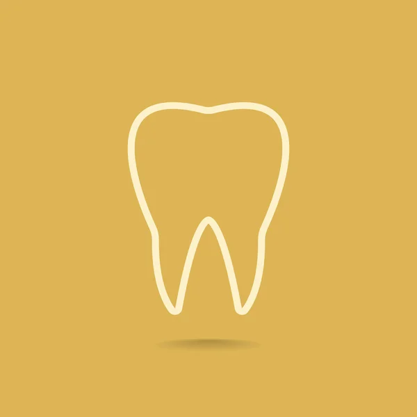 Ícone de dente humano —  Vetores de Stock