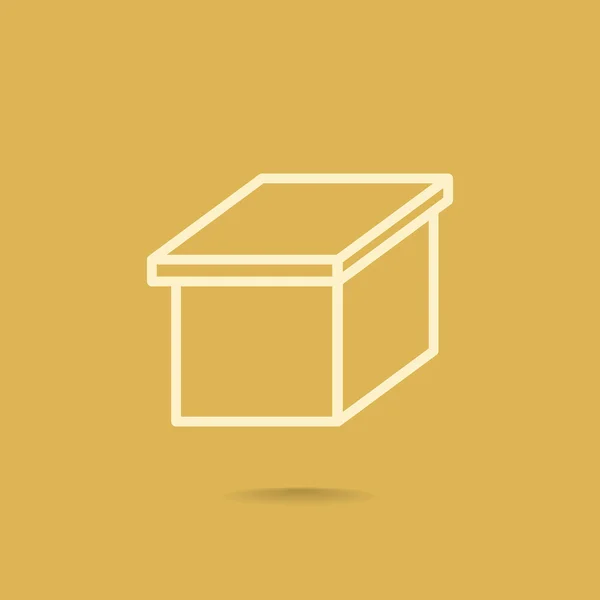 Paquet boîte en carton icône — Image vectorielle