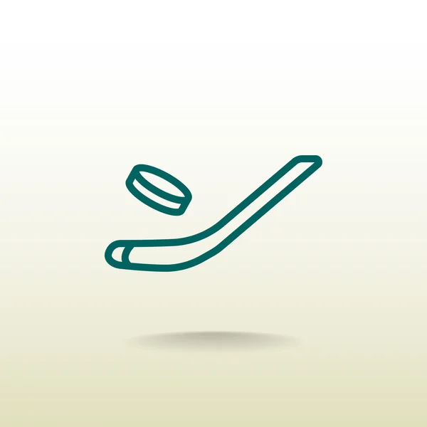 Stick voor ijshockey-pictogram — Stockvector