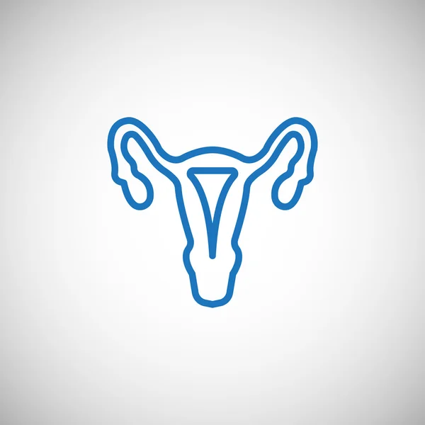 Icono de órganos reproductivos femeninos — Archivo Imágenes Vectoriales