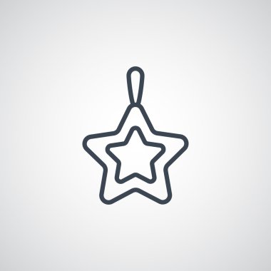 Noel yıldızı simge. 