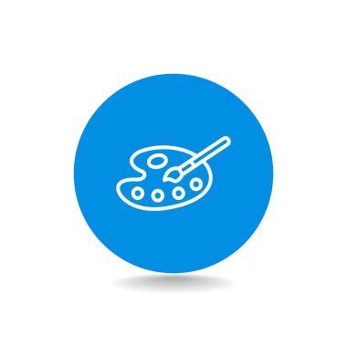 Sanat palet boya fırça simgesi olan