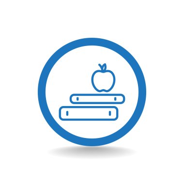 kitap ve elma simgesi