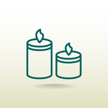 yanan mumlar simgesi