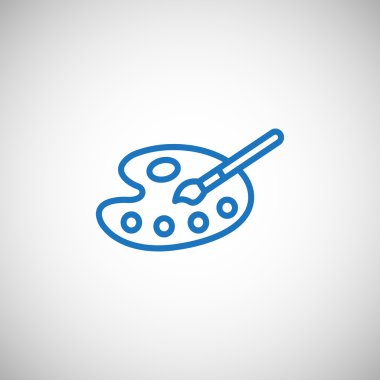 Sanat palet boya fırça simgesi olan