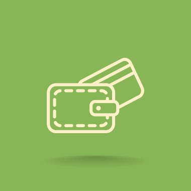 M-cüzdan ile kredi kartı simgesi