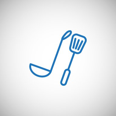 Kepçe ve spatula simgesi