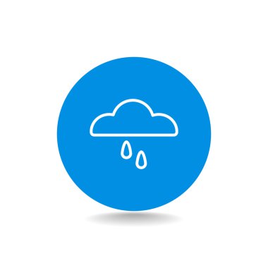 bulut ve yağmur damla simgesi