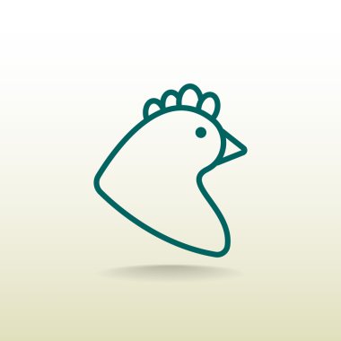 Çizgi film tavuk simgesi