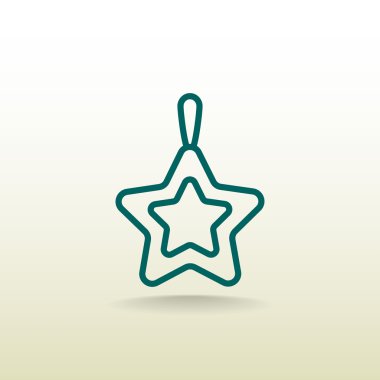 Noel yıldızı simge. 