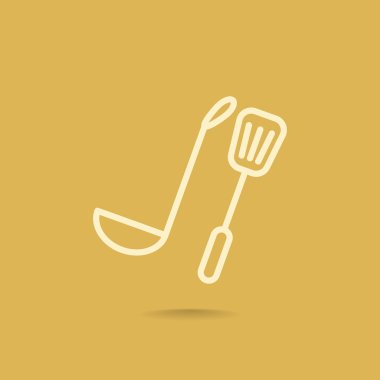 Kepçe ve spatula simgesi