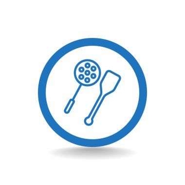 oluklu kaşık ve spatula simgesi