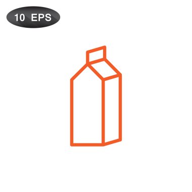 Kağıt paket süt simgesinin