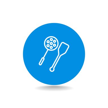 oluklu kaşık ve spatula simgesi