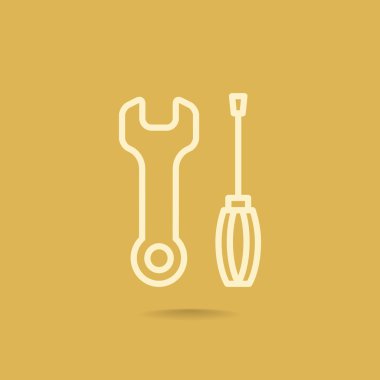 Anahtar ve tornavida simgeler