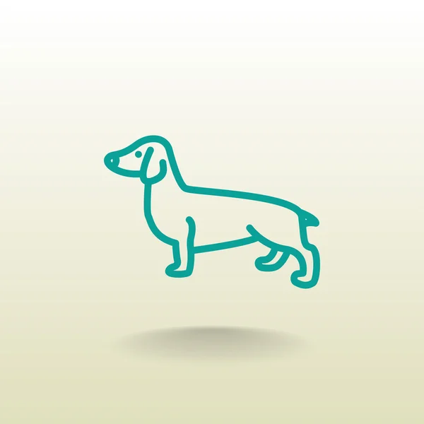 Basset Hound icono — Vector de stock