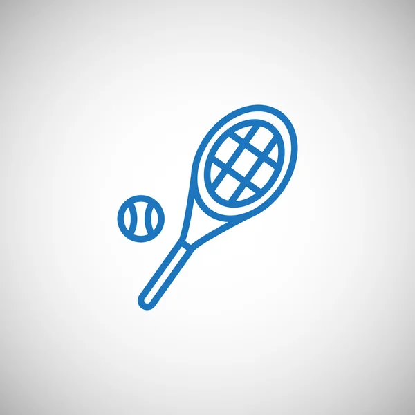 Tenisová raketa s ikonou míč — Stockový vektor