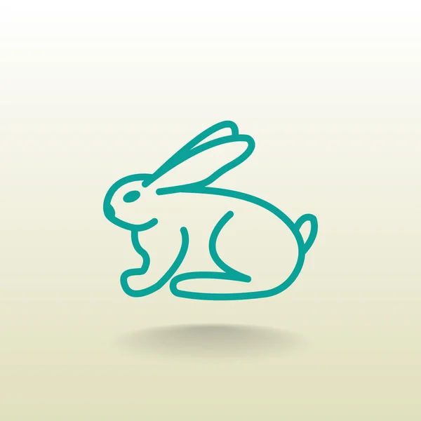 Icône lapin ou lapin — Image vectorielle