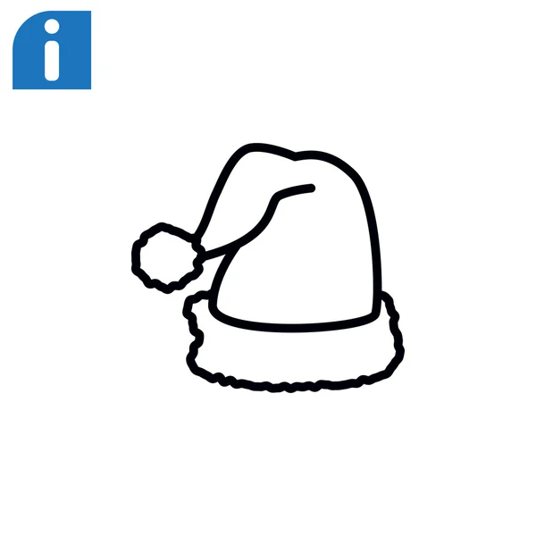 Icône chapeau Santa Claude — Image vectorielle