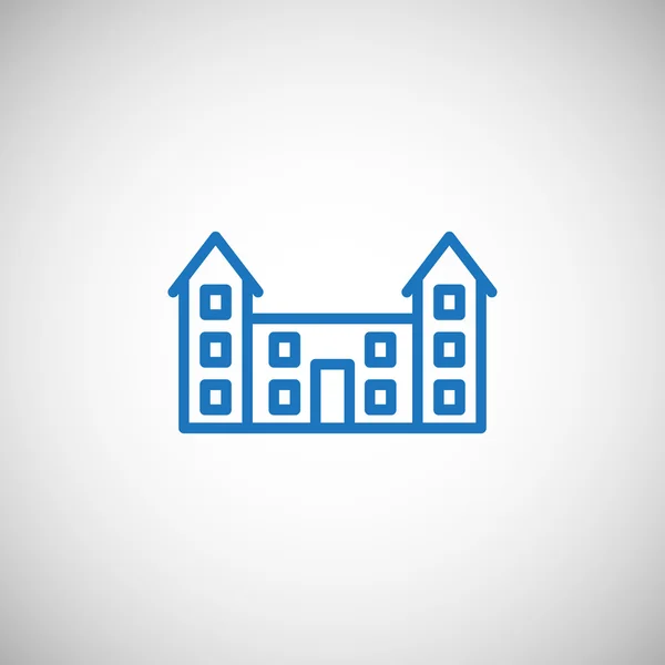 School building icon — Stock Vector