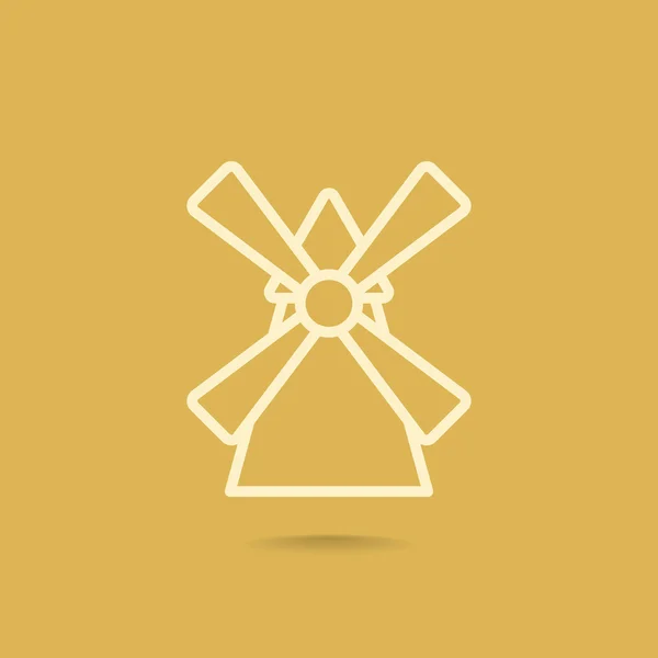 Windmill building icon — Stock Vector