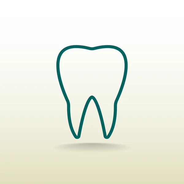 Mänsklig tand ikonen — Stock vektor