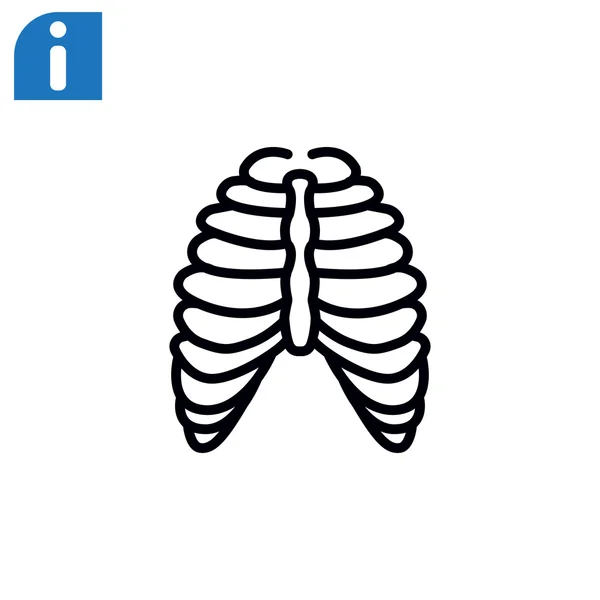 人体胸部のアイコン — ストックベクタ