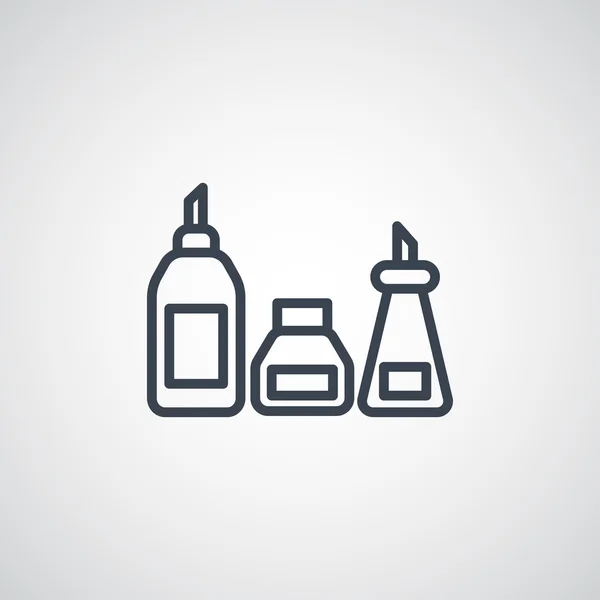 Kök flaskor Ange ikon — Stock vektor