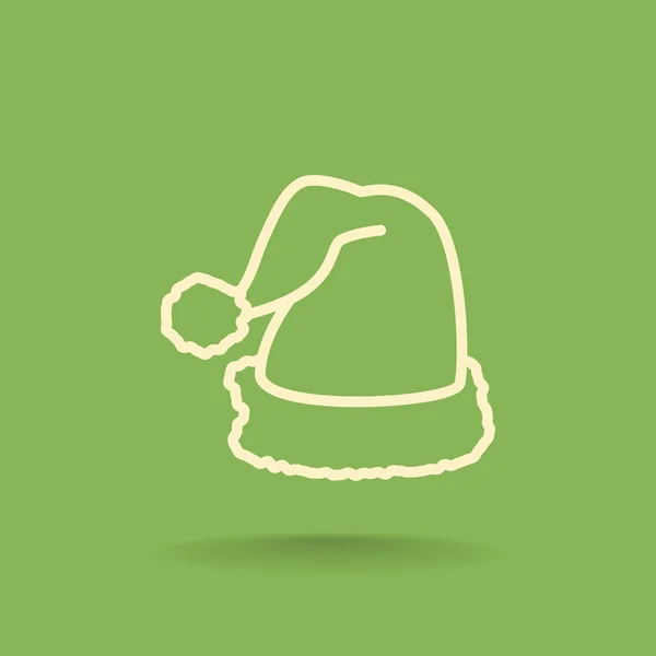 Icône chapeau Santa Claude — Image vectorielle