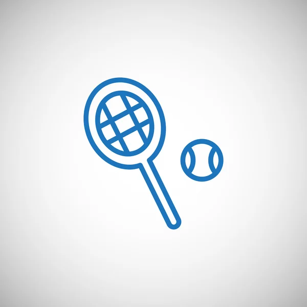 Raquette de tennis avec icône de balle — Image vectorielle