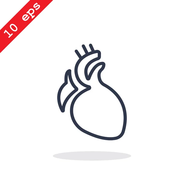 Icono órgano del corazón — Vector de stock