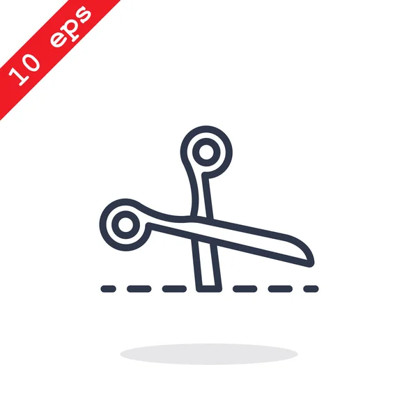 Scissors cutting line icon — Stock Vector