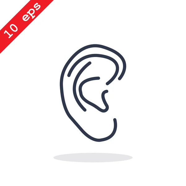 Human ear icon — Stock Vector