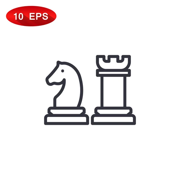 Beskriva schack ikoner — Stock vektor