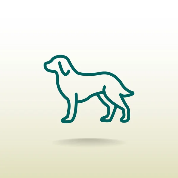 Delinear ícone cão —  Vetores de Stock