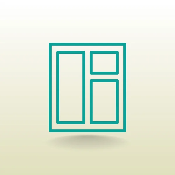 Icône de boîte de fenêtre — Image vectorielle