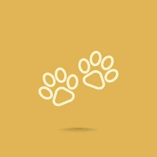 Paws of animal, web icon — Stock Vector