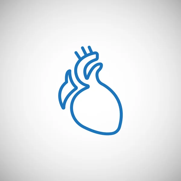 Icona organo cardiaco — Vettoriale Stock