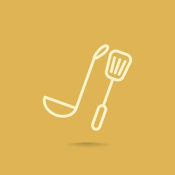 Icône de poche et de spatule — Image vectorielle