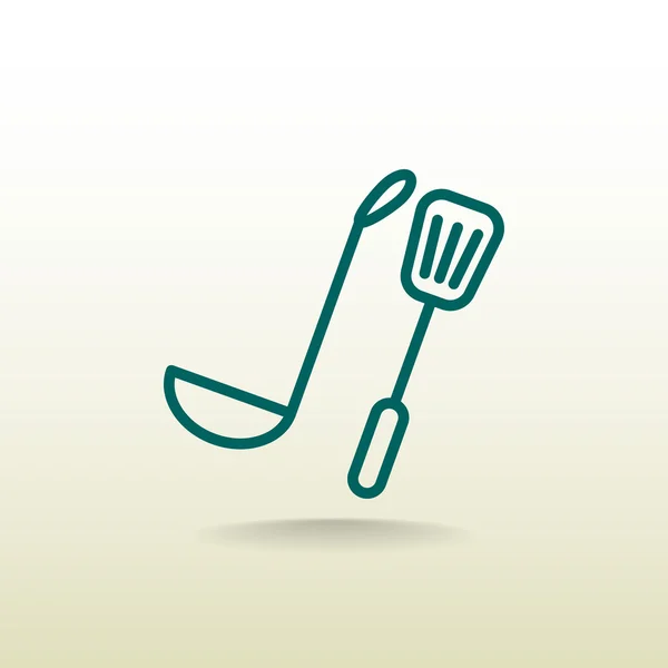 Icône de poche et de spatule — Image vectorielle