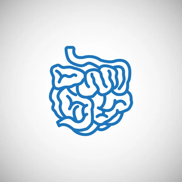 Icono de intestino delgado — Vector de stock