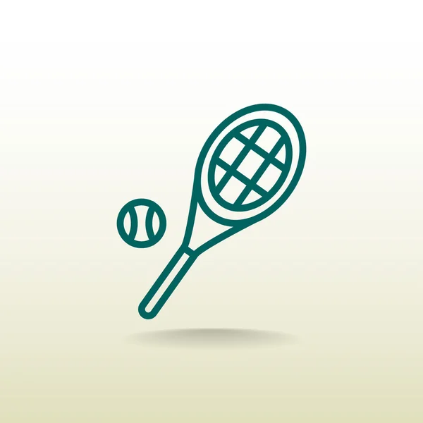 Tennisschläger mit Ball-Symbol — Stockvektor