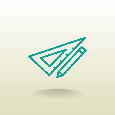 Cetvel simgesi olan kalem