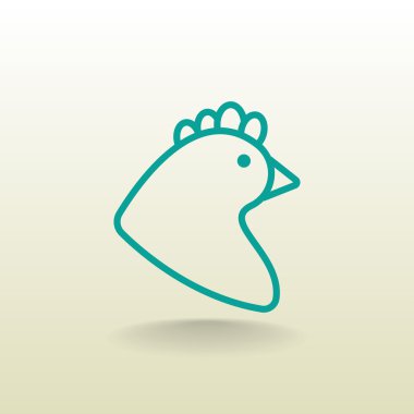 Çizgi film tavuk simgesi