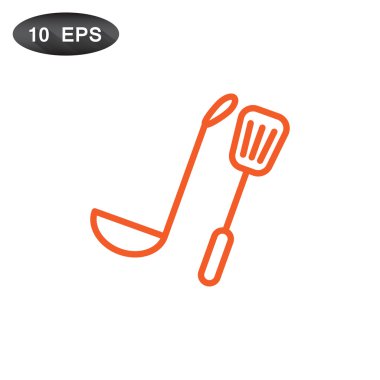 Kepçe ve spatula simgesi